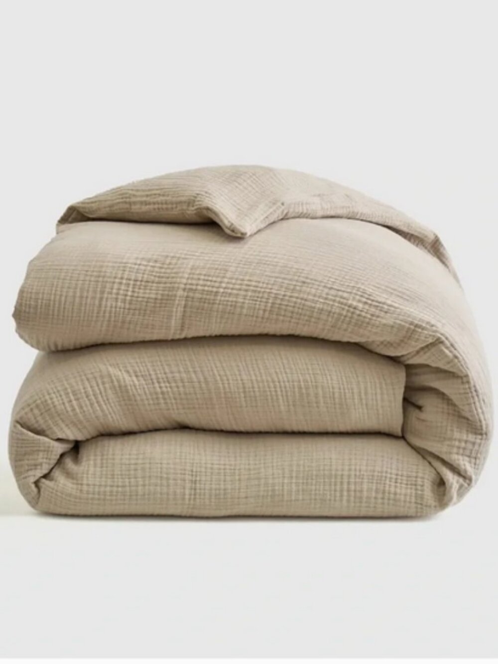 NWT Quince Organic Airy Gauze Twin Duvet Cover in Dune